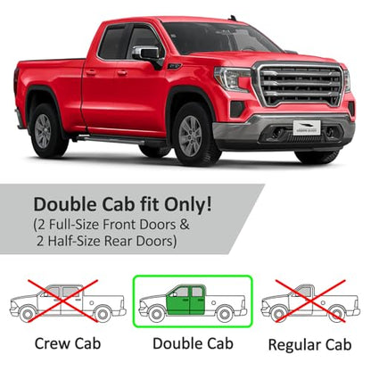 in Channel Extra Durable Rain Guards for Trucks GMC Sierra 1500 2019 (For Sierra 1500 19-26)