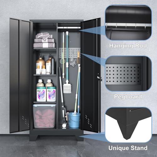 Metal Garage Storage Cabinet for Home (Black / 61 "H Storage Cabinet)