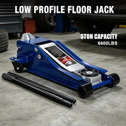 6600LBS Floor Jack (3 Ton Dual Pump / Blue)
