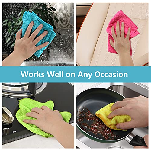 24PK Microfiber Cleaning Cloth (Multicolor)