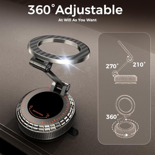 Metal Magnetic Car Phone Holder for Magsafe Phone (Carbon Fiber)