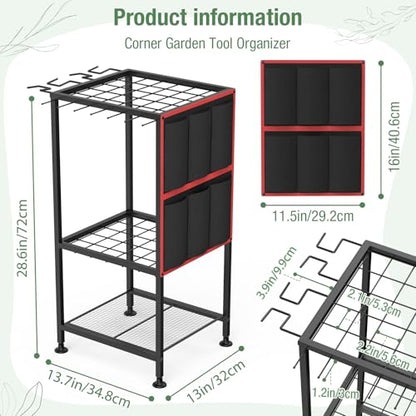 Garden Tool Organizer (Black-Rectangle)
