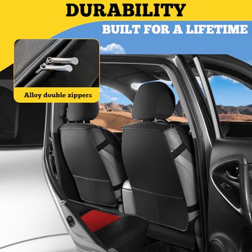 Car Seat Covers Full Set (Red+Black / Full set)