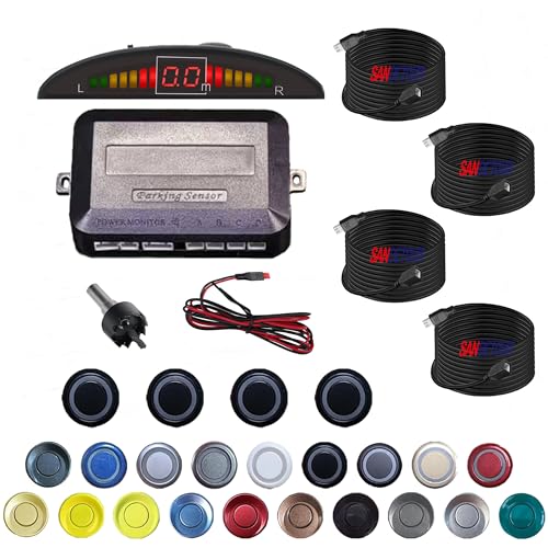Parking Sensor Kit Backup Sensor Kit Reverse Sensor for Pickup & Extended Vehicles (Black)