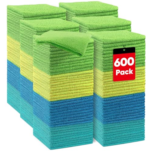 Microfiber Cleaning Cloth 600 PK (Multicolor / 11.5 x 11.5 Inch)