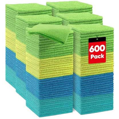 Microfiber Cleaning Cloth 600 PK (Multicolor / 11.5 x 11.5 Inch)