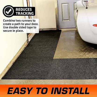 Garage Floor Runner Mat (Charcoal / 2'6" x 18' (Rectangular))