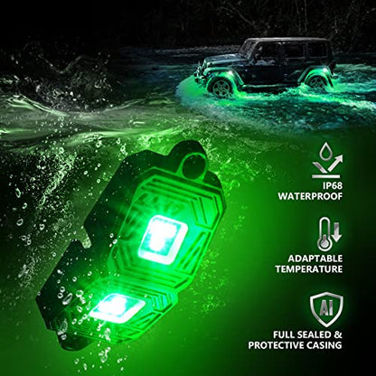 Photon 8 Pod RGB LED Aluminum Rock Lights (8PCS RGB (Black Pod) / RGB Black Pod)
