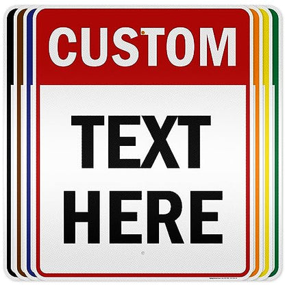 Custom Sign Custom Sign for Business (Header - Vertical / 24x30 - Aluminum Reflective)
