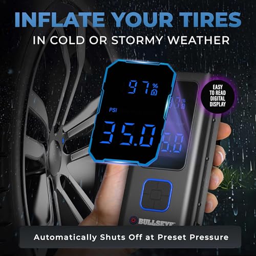 POCKET AIR PRO Tire Inflator Portable Air Compressor by Bullseye Pro for Tires (Pocket Air PRO)