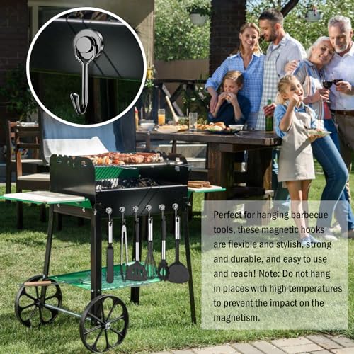 10 Pack Black Magnetic Hooks (Black / 0.63in)
