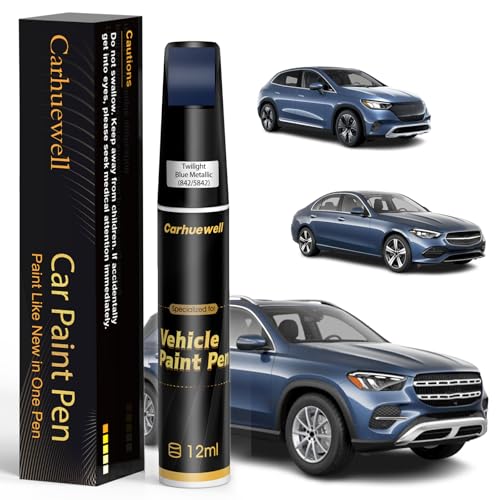 842/5842) Twilight Blue Metallic Touch Up Paint for Mercedes-Benz (For Benz / 842/5842 Twilight Blue Metallic for 842/5842 Twilight Blue Metallic for C-Class Sedan /GLE SUV /GLS SUV /EQE SUV EQS/Sprinter G Series)