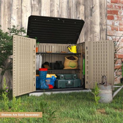 Outdoor Storage Shed (35 Cu.ft Brown Shed-05E)