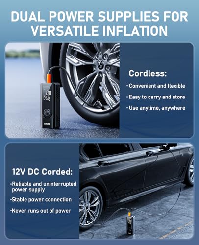 Tire Inflator Portable Air Compressor (Black)