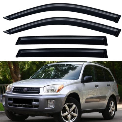 Window Visors Rain Guards for 2001 2002 2003 2004 2005 Toyota Rav4 (2001-2005 Toyota RAV4)