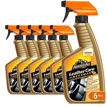 Car Leather Care Spray Bottle (16 Fl Oz (Pack of 6) / Beeswax (6 Pack))
