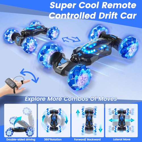 Gesture Sensing RC Stunt Car (Blue)