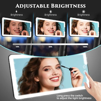 Car Visor Vanity Mirror with Light (Black / (1pcs))