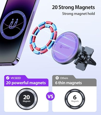 for MagSafe Car Mount [Strongest Magnet Power] Car Phone Holder (Purple)