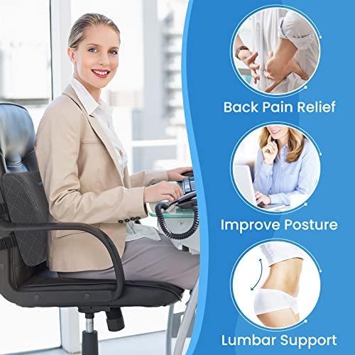 Lumbar Support Pillow for Office Chair (Grey)
