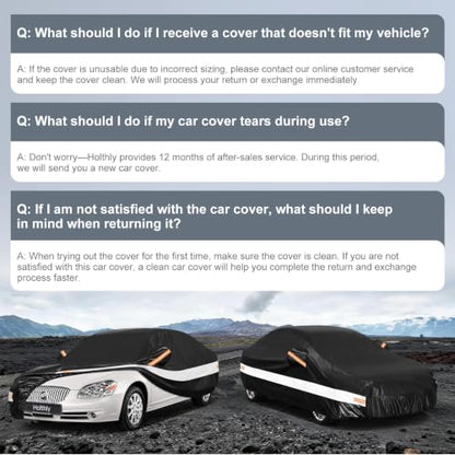 10 Layers Sedan Car Cover Custom Fit for Buick Lucerne (Black Gray / Custom Fit for Buick Lucerne)