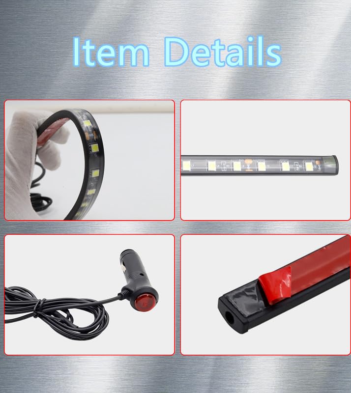 LED Interior Lights DC 12V Seat Ambient Light Cigarette Lighter (Pink)