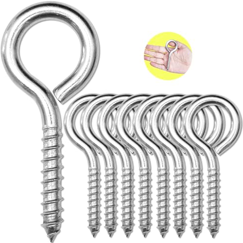 8Pcs Self Tapping Eyelet Screw Eye Bolt (M8-4 INCH)