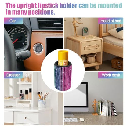 Upright Car Chapstick Holder (Rainbow)