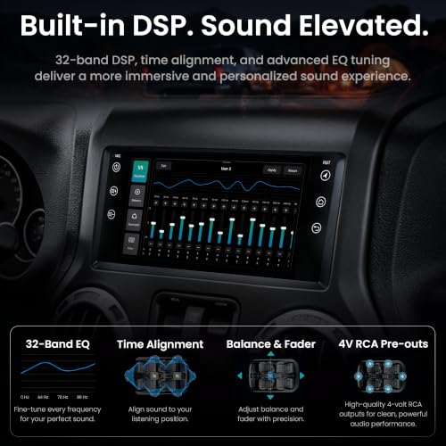 S8 Gen4 7" Android Car Stereo for Jeep Wrangler 2007 (7")