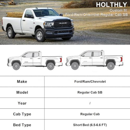 10 Layers Truck Cover Waterproof All Weather Custom Fit for Ford (Black Gray / Custom Fit for Ford/Ram/Chevrolet Regular Cab SB)