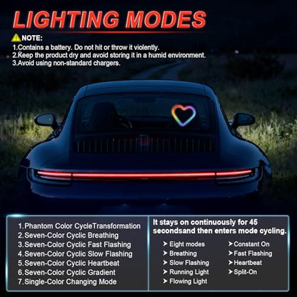 Heart Shaped Solar Powered Car LED Interior Ambient Light (Multicolor / 1PCS)