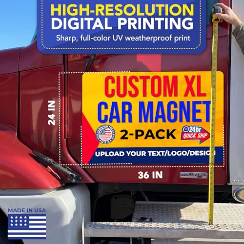 Custom Car Magnet 24x36 Inch 30 Mil 2 Pack (24" x 36" Rectangle)