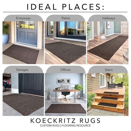Heavy Duty Durable All Weather Indoor (5' x 10' (Rectangular) / Brick)