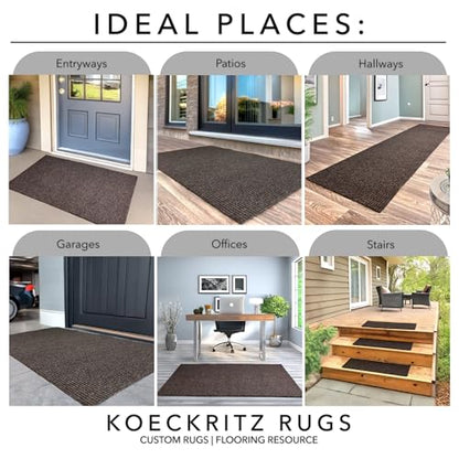 Heavy Duty Durable All Weather Indoor (5' x 10' (Rectangular) / Brick)