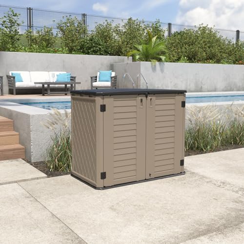 Outdoor Storage Shed (Dark Brown-05)