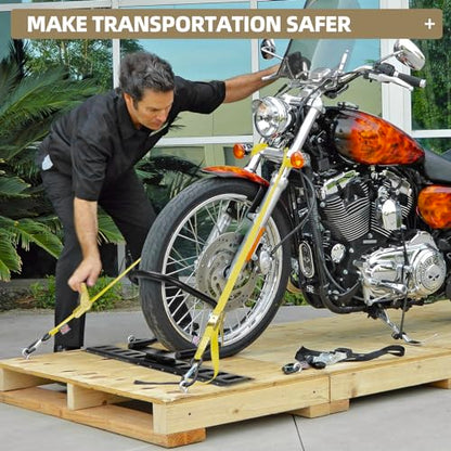 4-Pack E-Track Wheel Chock for E-Track System, Motorcycle Wheel chock (4 Pack E-Track Wheel Chock)