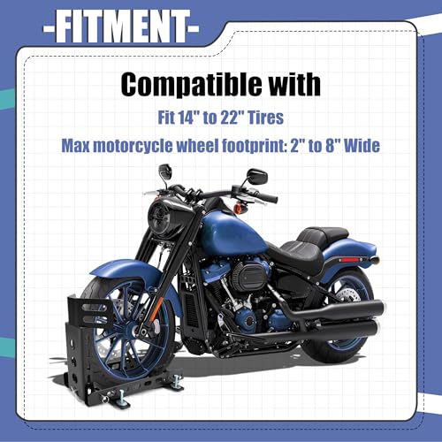 Motorcycle Wheel Chock Trailer (Black 3000 lbs)