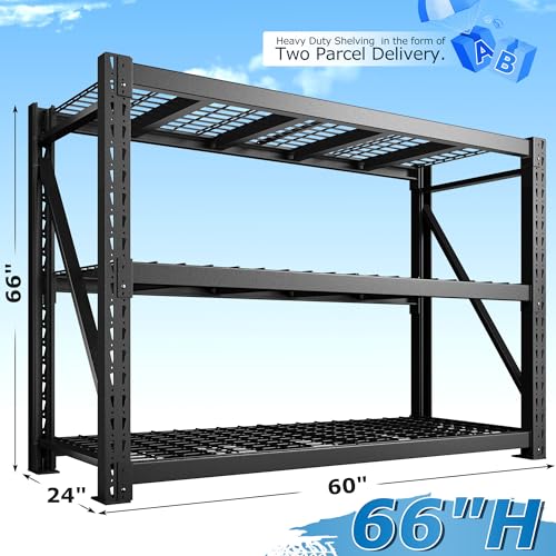 8250LBS Industrial Storage Shelves 2 (60"W x 24"D x 66"H, 4-Tier)