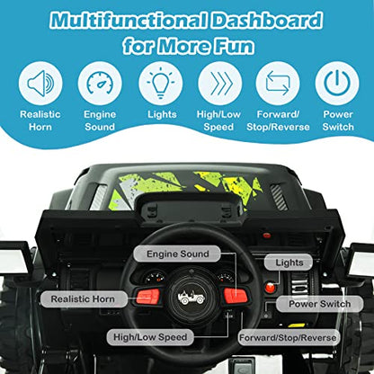 Kids Ride on Car Truck with 2.4G Remote Control (Dark Black)