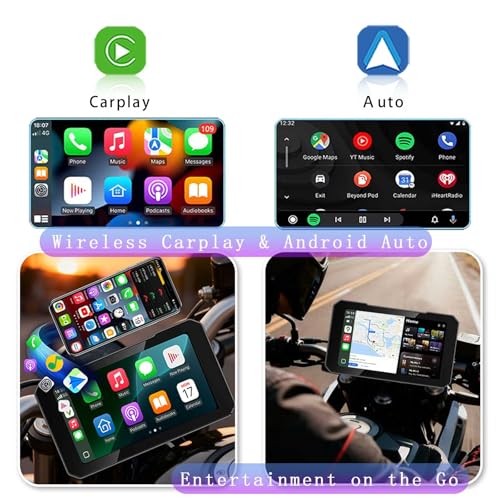 BODIMIA 7" Motorcycle Dash Cam with Camera (7‘’ Motorcycle Dash Cam + Dual Camera & TPMS)