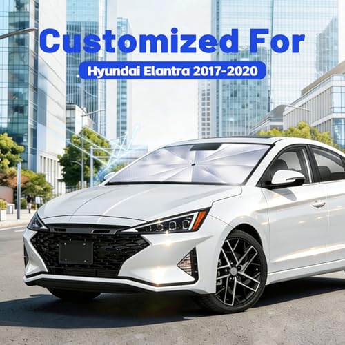 Car Windshield Sun Shade Umbrella for Hyundai Elantra 2017 (For Hyundai Elantra 2017-2020)