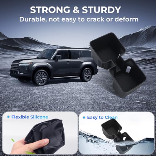 Center Console Cup Holder Inserts for Lexus GX550 2027 2026 2025 2024 (for 2024-2027 GX550)