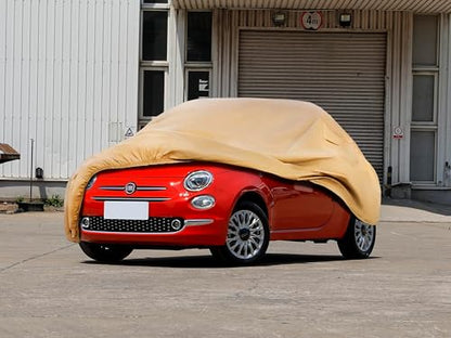 Heavy Duty Car Cover Compatible with 2007 (Custom Fit Fiat 500 / brown)