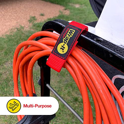 Quick Strap Cord Wraps (Red / 9" (12 Pack))