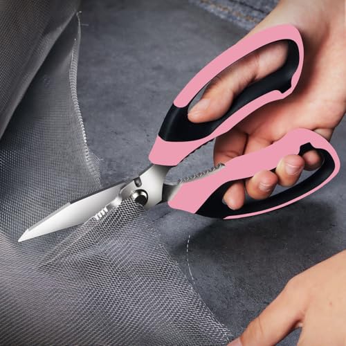 Utility Scissors All Purpose heavy duty 8 (Pink)