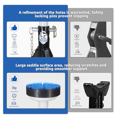 HKTE 4 Ton Jack Stands for Cars (JACK STANDS 8000LB)