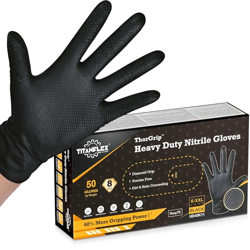 Medium Black Nitrile Gloves (Medium)