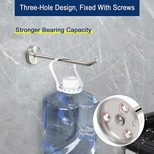 Coat Hooks Wall Mount Hooks for Hanging Hat Hurse Robe (Brushed Nickel / 8 Inch (Wall))