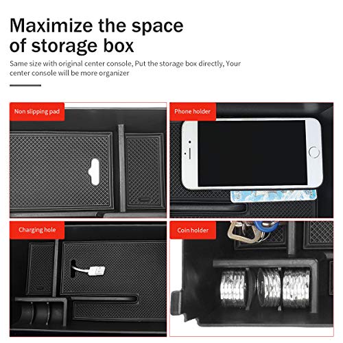 Center Console Organizer Tray for Mercedes Benz Accessories C GLC Class W205 CLS 2015+ Secondary Armrest Console Storage Box Car Interior