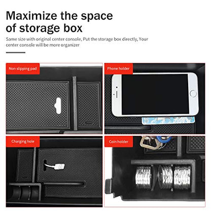 Center Console Organizer Tray for Mercedes Benz Accessories C GLC Class W205 CLS 2015+ Secondary Armrest Console Storage Box Car Interior